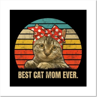 Best Cat Mom Ever Shirt Posters and Art